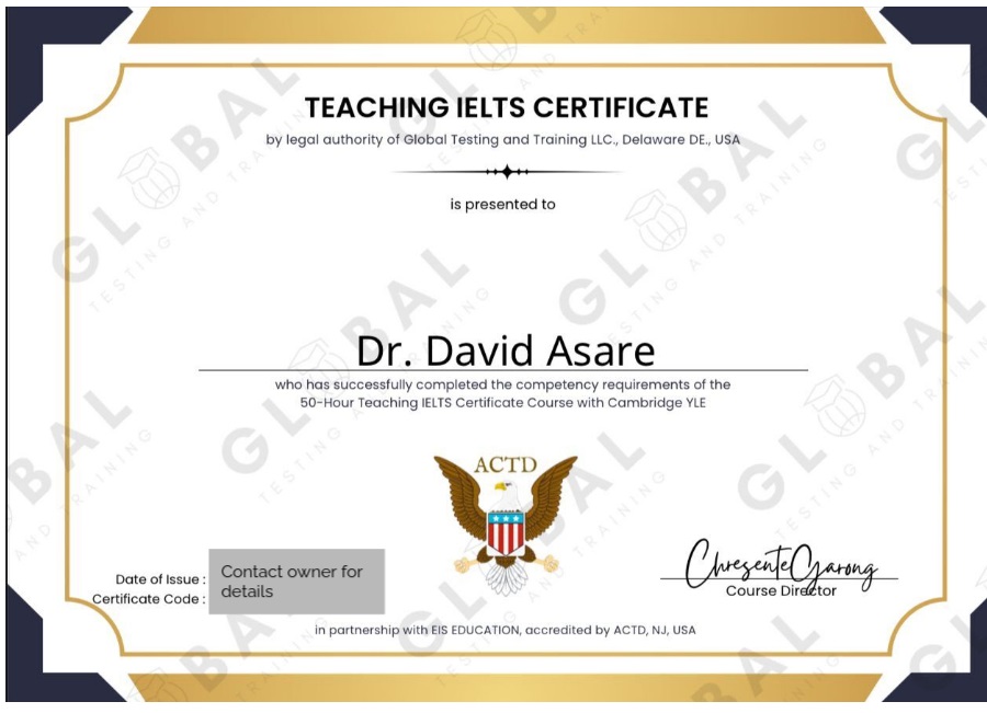 IELTS Certificate Mobile